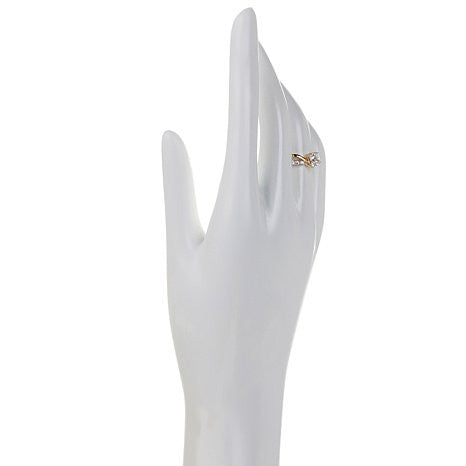 1.24ct Absolute™ Cushion-Cut and Pavé Wave Design Split Shank Ring