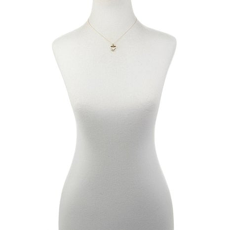 .21ct Absolute™ 14K Heart and Flower Pendant with 18" Chain