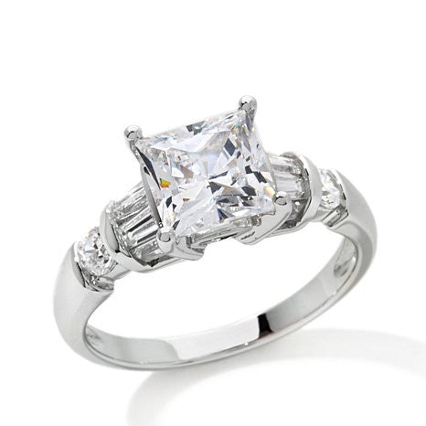 2.6ct Absolute™ Princess-Cut or Round Multistone Ring