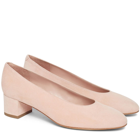 Suede 40mm Ballerina Pump - Rosa - Mansur Gavriel. Designed in NYC, made in Italy.