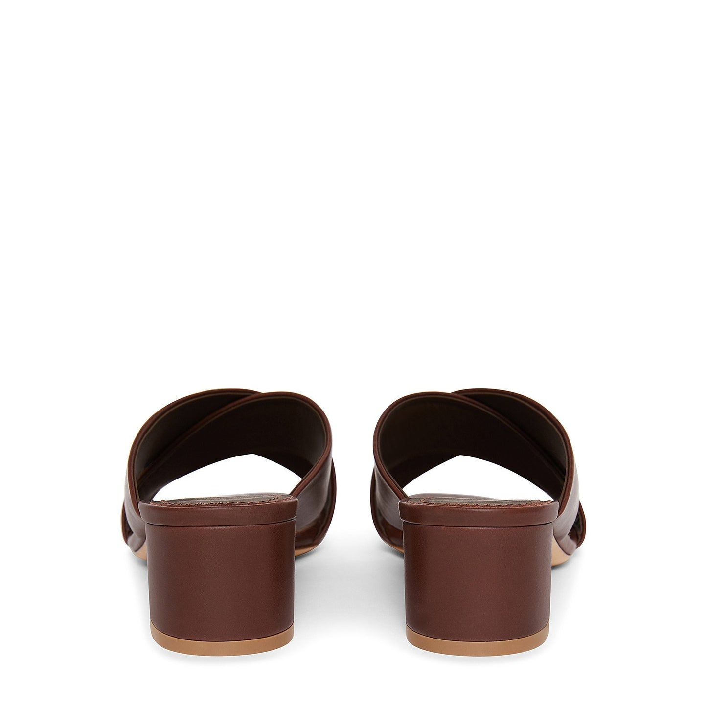 Calf 40mm Crossover Sandal - Chocolate - Mansur Gavriel. Designed in NYC, made in Italy.
