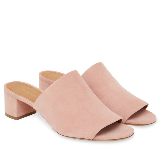 Suede 40mm Mule - Rosa - Mansur Gavriel. Designed in NYC, made in Italy.