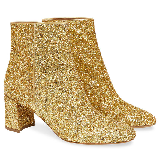 Glitter 65MM Ankle Boot - Gold