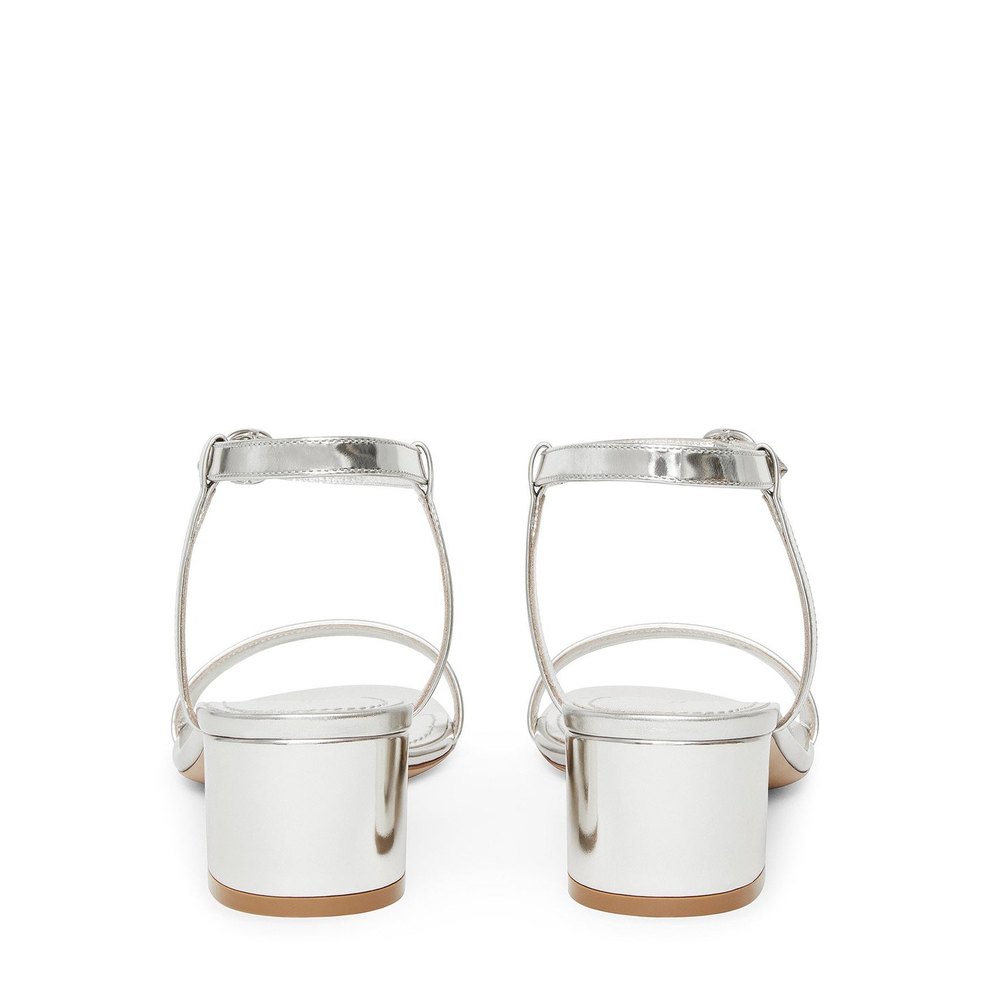 Lamb Ankle Strap Sandal - Silver