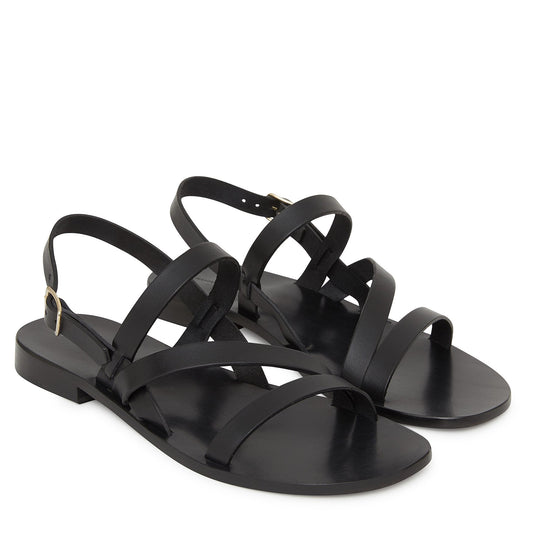 Vegetable Tanned Umbria Sandal - Black