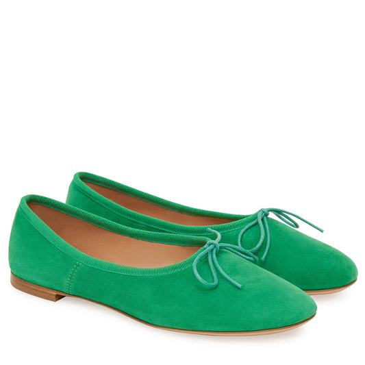 Suede Ballerina - Verde