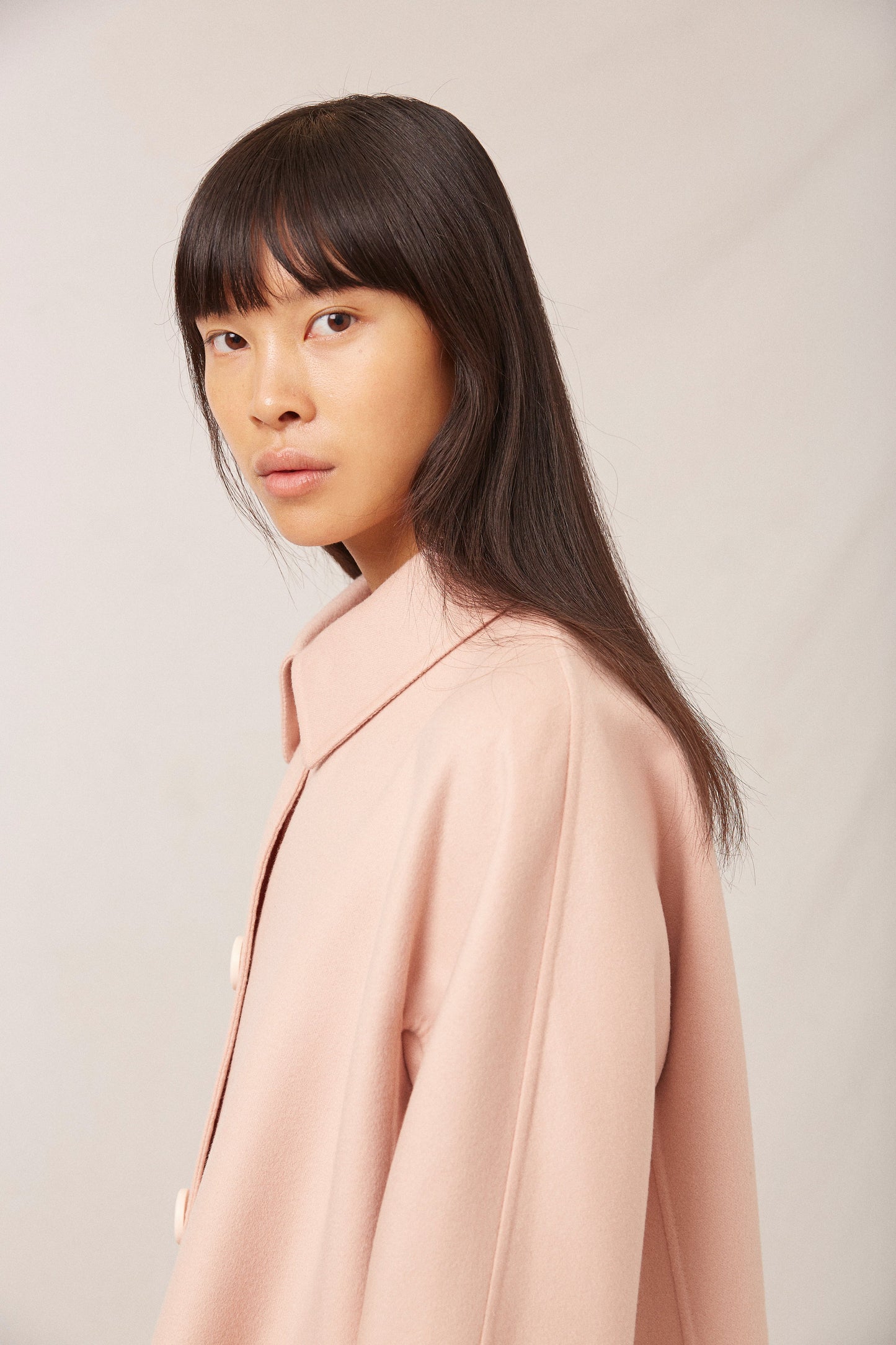 Wool Cashmere Elegant Coat - Rosa