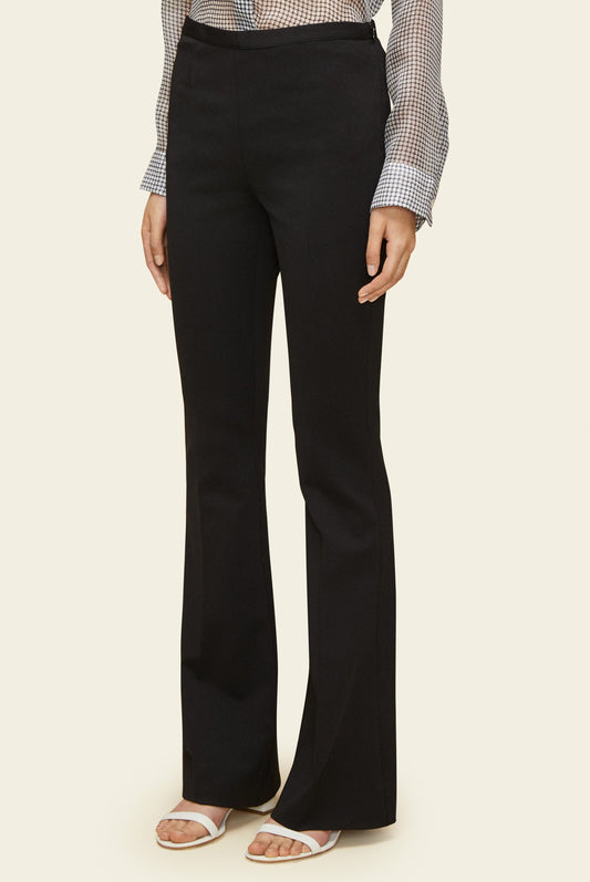 Jersey Viscose Flare Pant - Black - Mansur Gavriel. Designed in NYC, made in Italy.