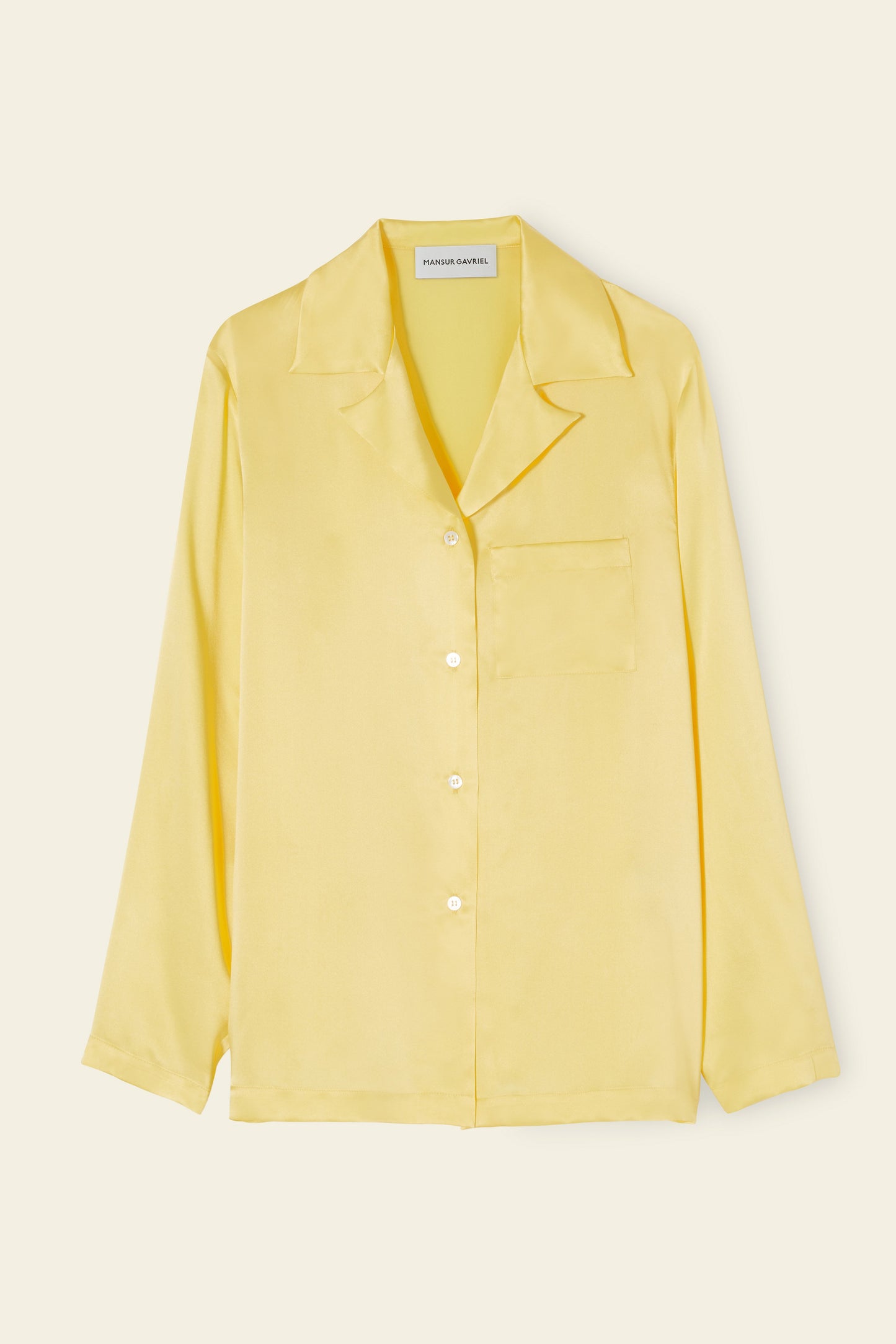 Silk Charmeuse Pajama Shirt - Sun