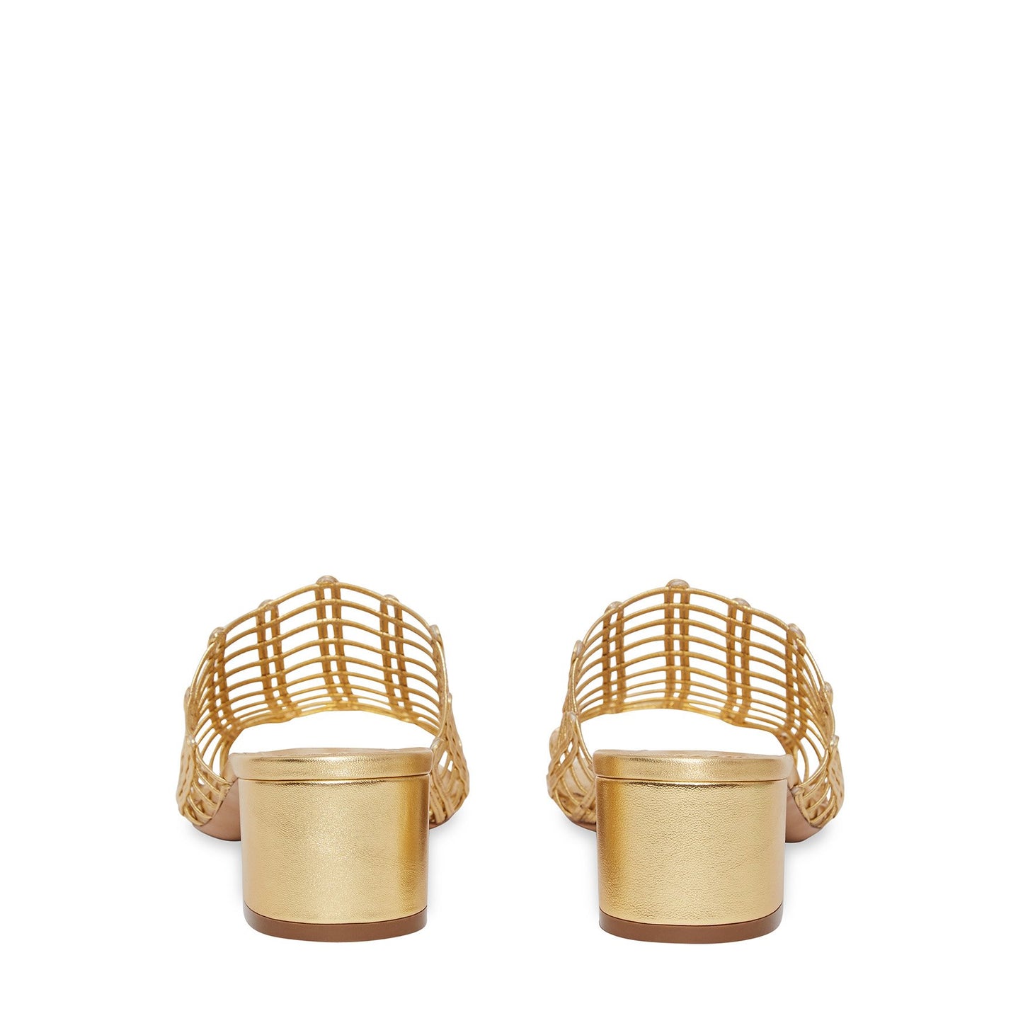 Lamb Grid Mule - Gold - Mansur Gavriel. Designed in NYC, made in Italy.
