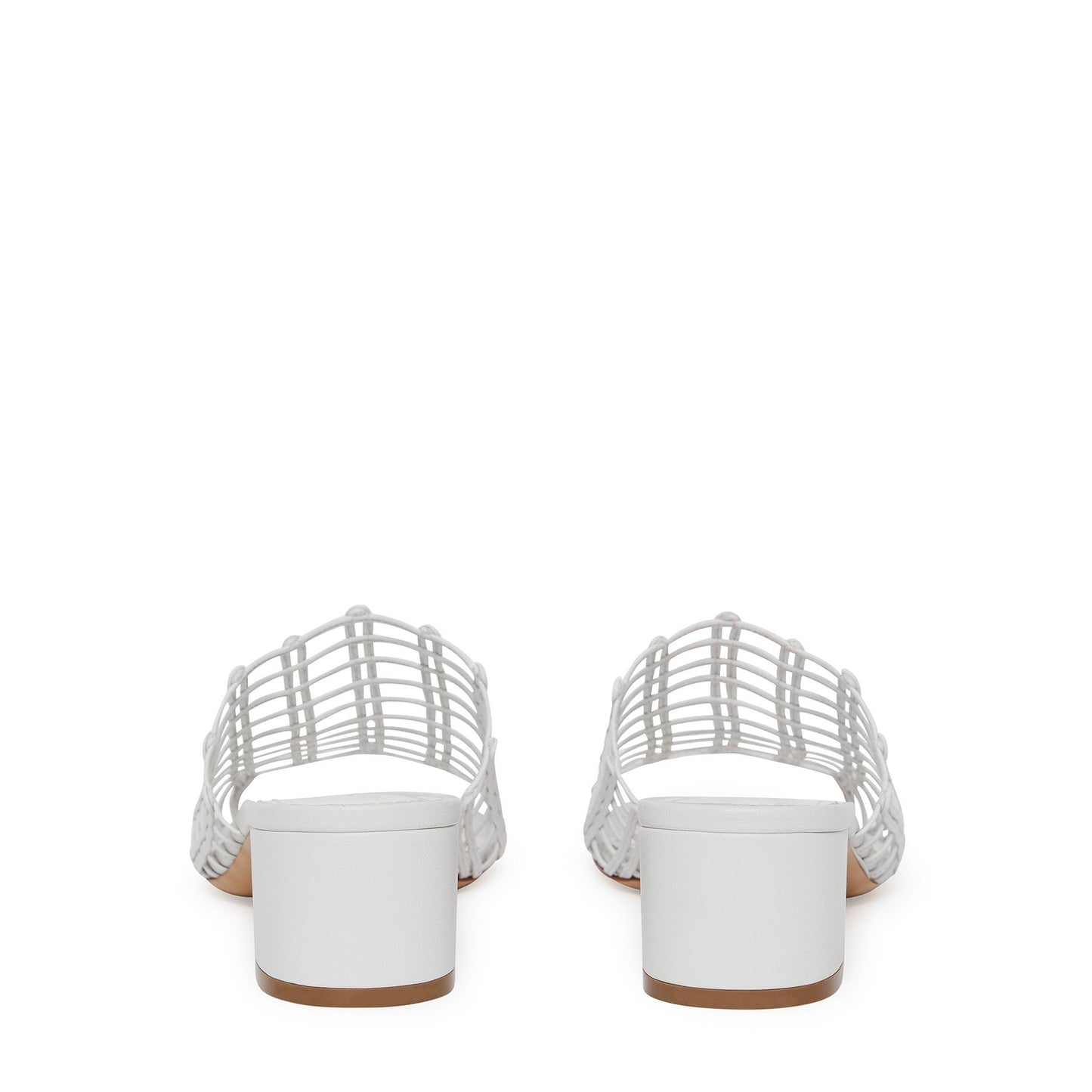 Lamb Grid Mule - White - Mansur Gavriel. Designed in NYC, made in Italy.