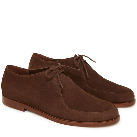 Suede Lace Up Oxford - Chocolate - Mansur Gavriel. Designed in NYC, made in Italy.