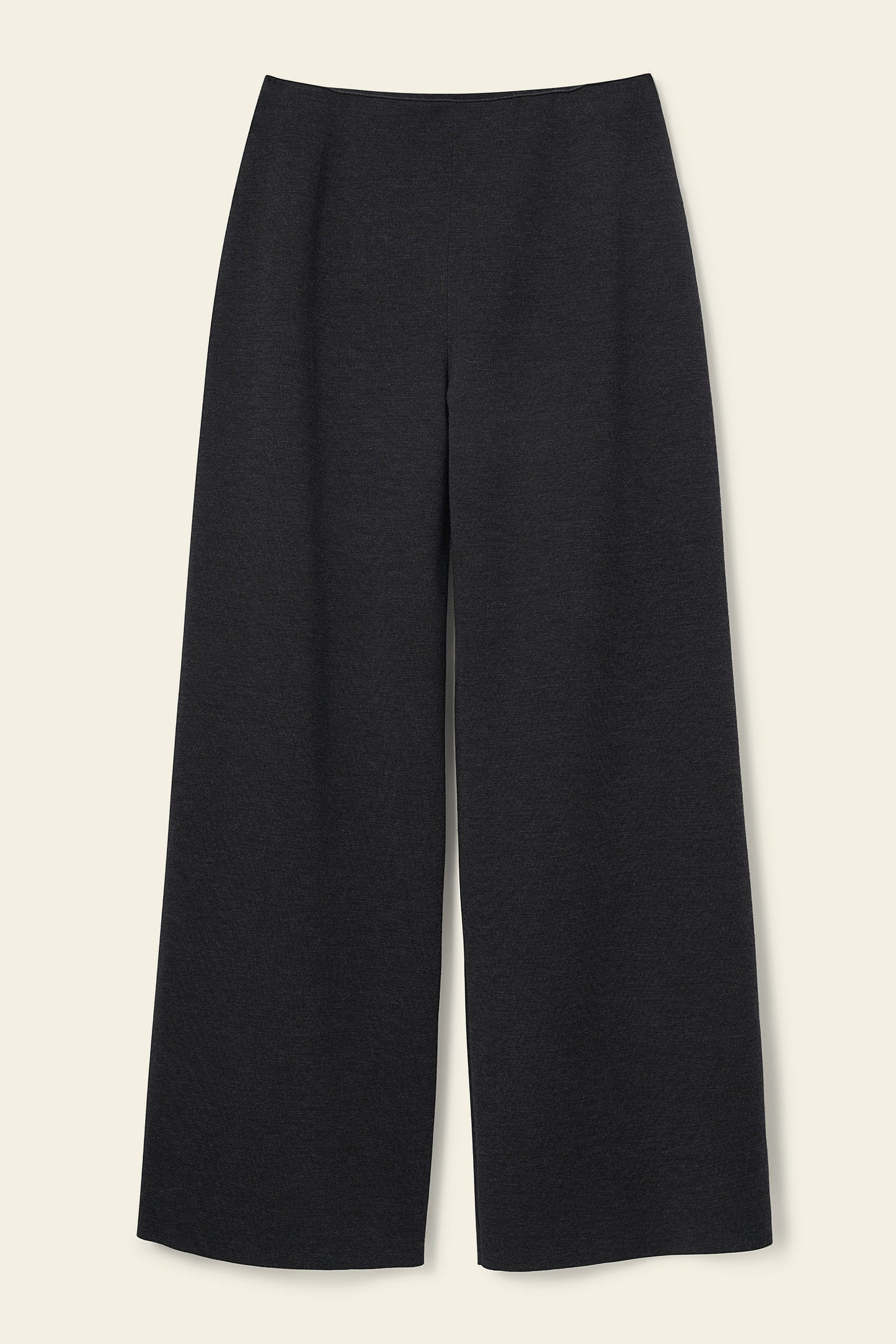 Wool Milano Trousers - Dark Grey Melange