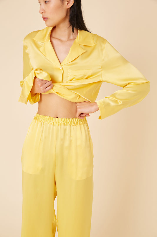 Silk Charmeuse Pajama Pant - Sun