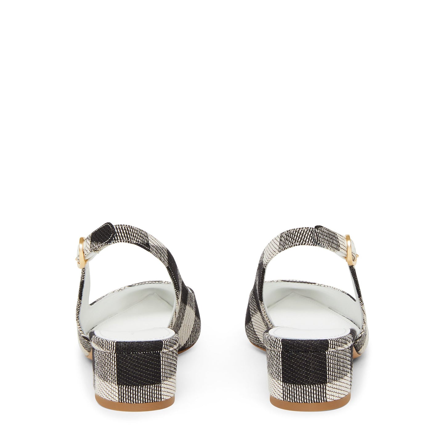 Checker Slingback Heel - Black - Mansur Gavriel. Designed in NYC, made in Italy.
