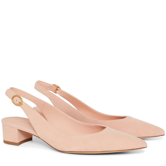 Suede Slingback Heel - Rosa - Mansur Gavriel. Designed in NYC, made in Italy.