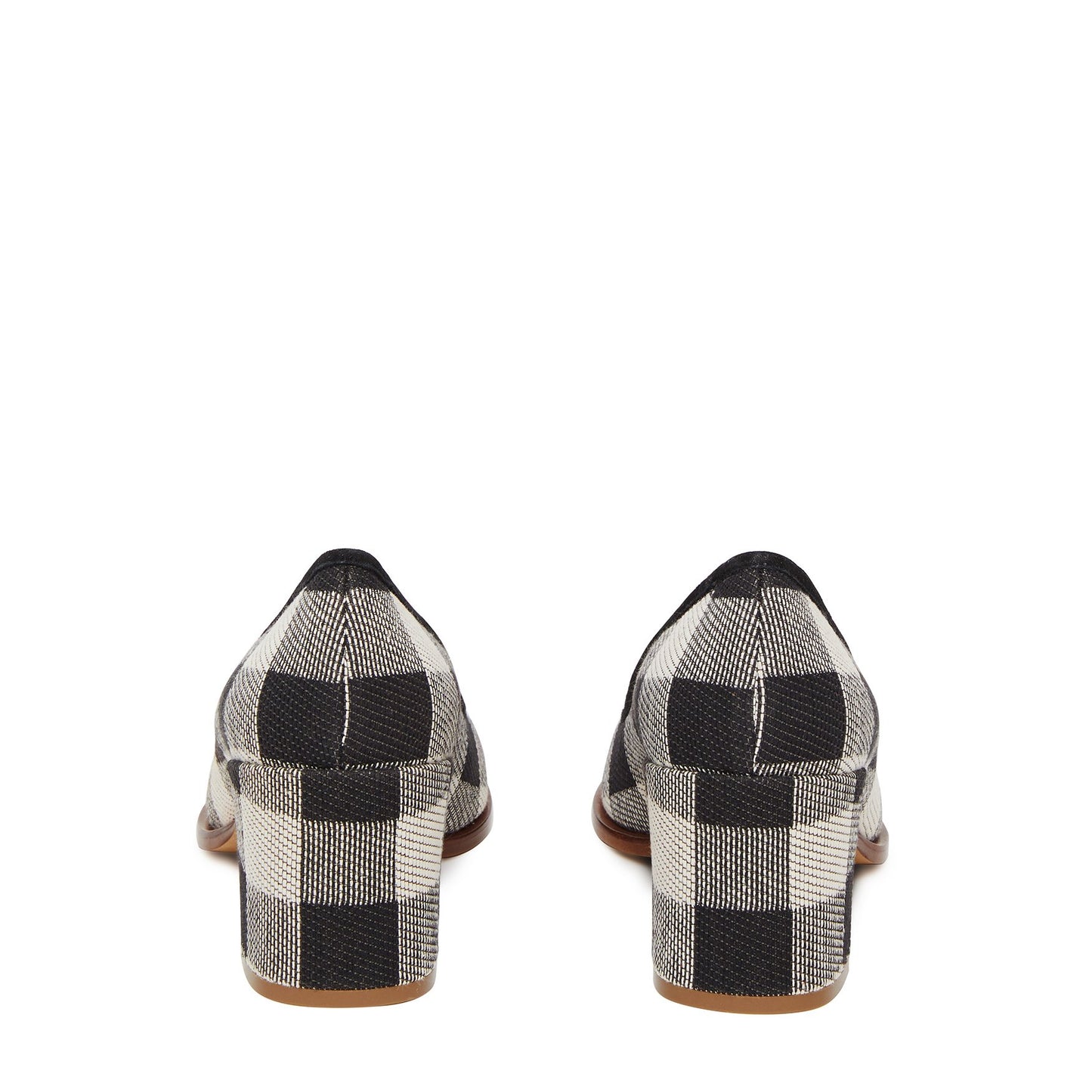 Checker Square Toe Heel - Black - Mansur Gavriel. Designed in NYC, made in Italy.