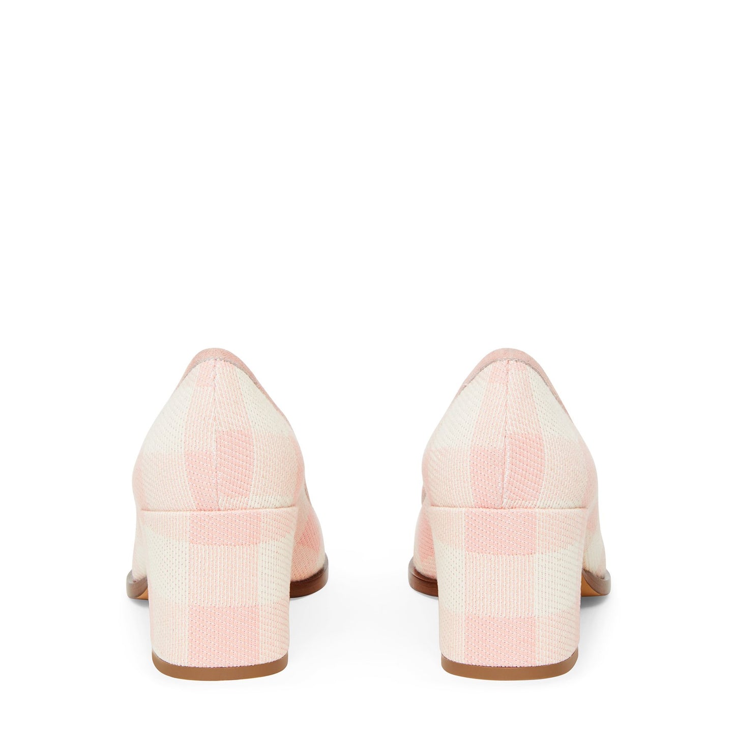 Checker Square Toe Heel - Coral - Mansur Gavriel. Designed in NYC, made in Italy.