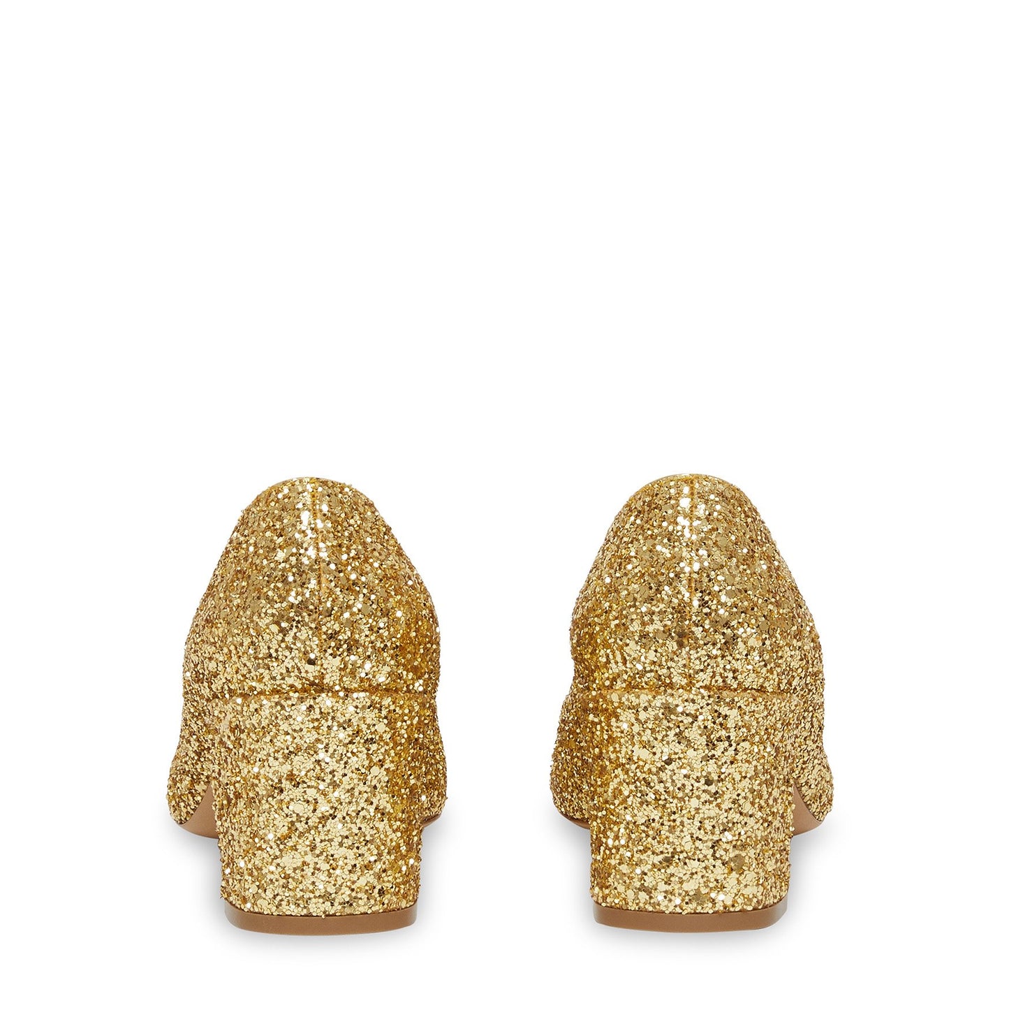 Glitter Square Toe Heel - Gold
