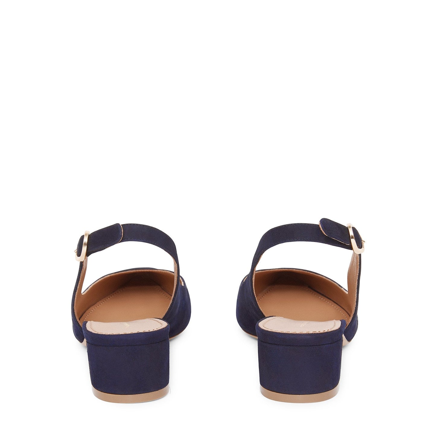 Suede Slingback Heel - Blu