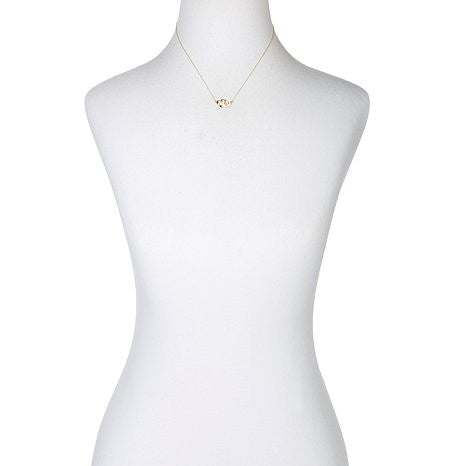 Absolute™ Interlocking Heart Drop 18" Necklace