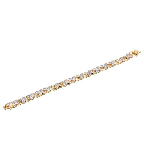 Victoria Wieck 7.56ct Absolute™ Baguette and Round 7-1/2" Line Bracelet