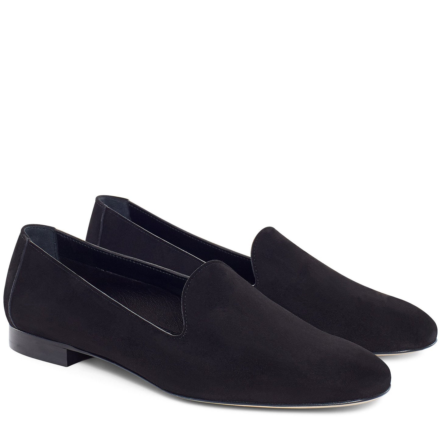 Suede 10mm Venetian Loafer - Black - Mansur Gavriel. Designed in NYC, made in Italy.