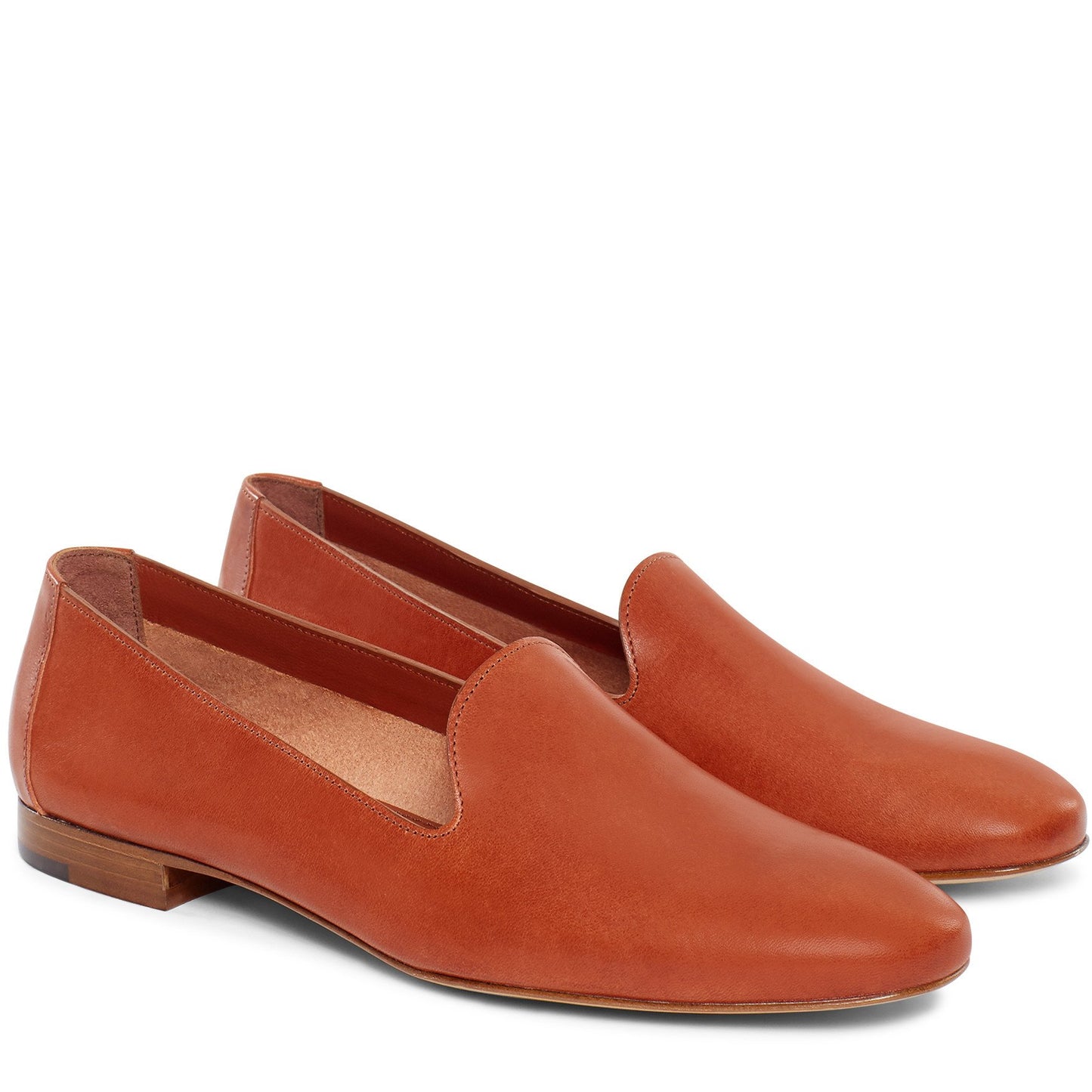 Vegetable Tanned 10mm Venetian Loafer - Brandy - Mansur Gavriel. Designed in NYC, made in Italy.