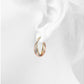 Hoop Earrings in 14k Tri-Color Gold (3/4")