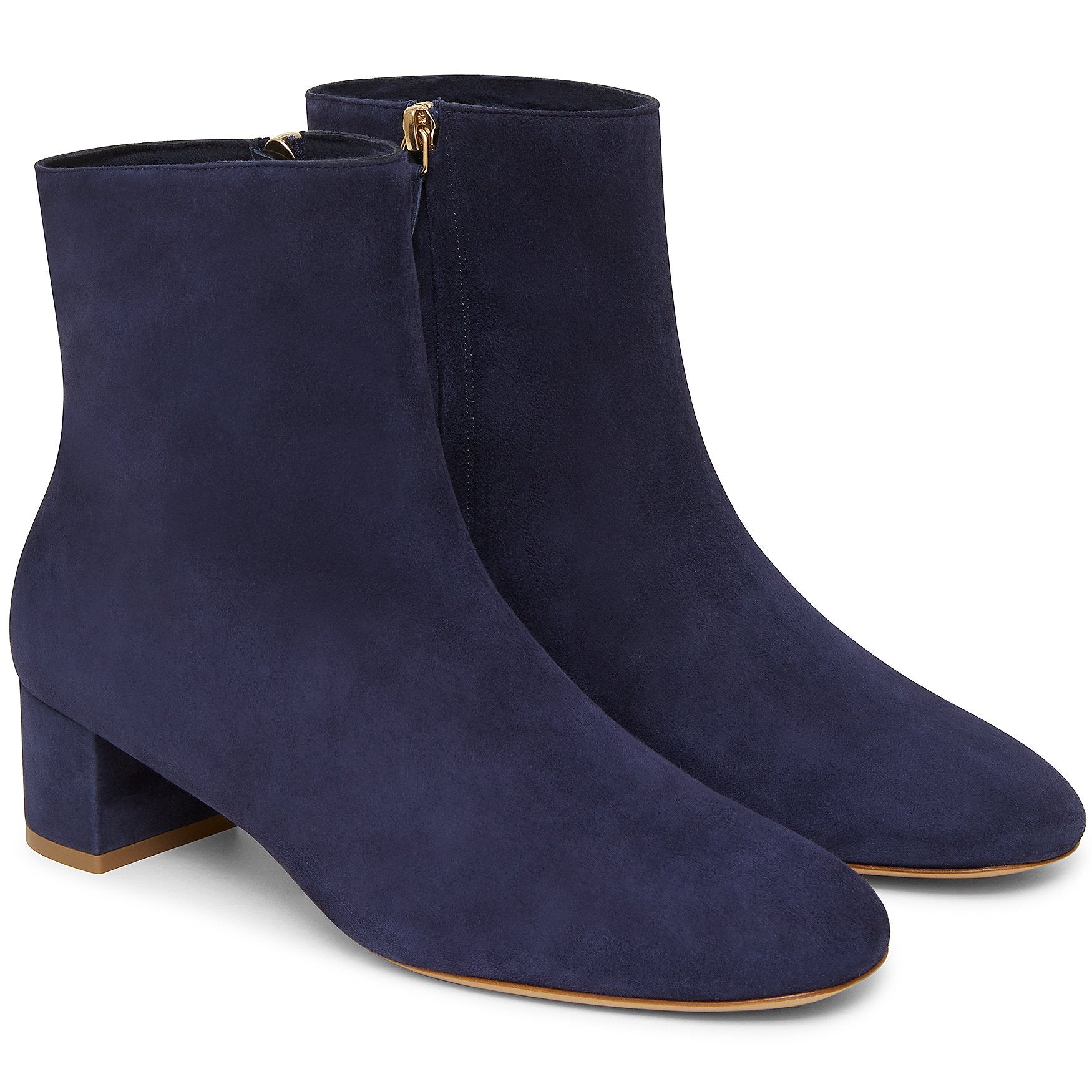 Shearling 40mm Ankle Boot - Blu - Mansur Gavriel. Designed in NYC, made in Italy.