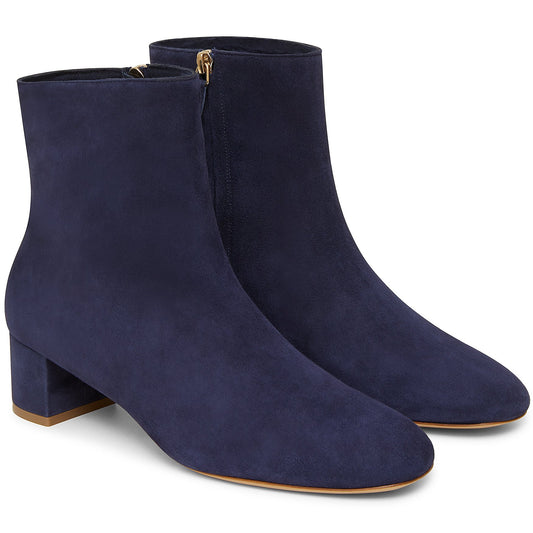 Shearling 40mm Ankle Boot - Blu - Mansur Gavriel. Designed in NYC, made in Italy.