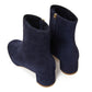 Shearling 40mm Ankle Boot - Blu - Mansur Gavriel. Designed in NYC, made in Italy.