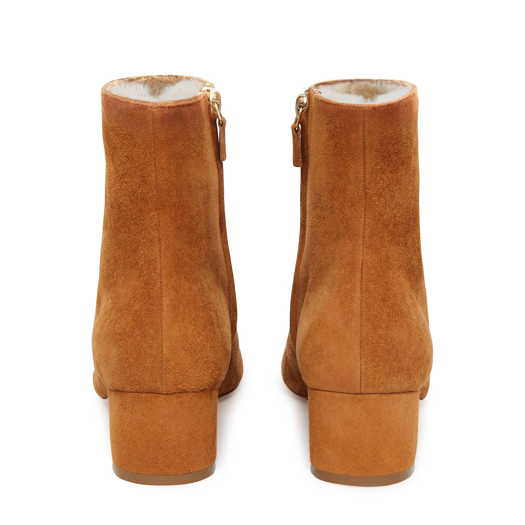 Shearling 40mm Ankle Boot - Cammello - Mansur Gavriel. Designed in NYC, made in Italy.