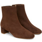 Shearling 40mm Ankle Boot - Chocolate - Mansur Gavriel. Designed in NYC, made in Italy.