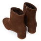 Shearling 40mm Ankle Boot - Chocolate - Mansur Gavriel. Designed in NYC, made in Italy.