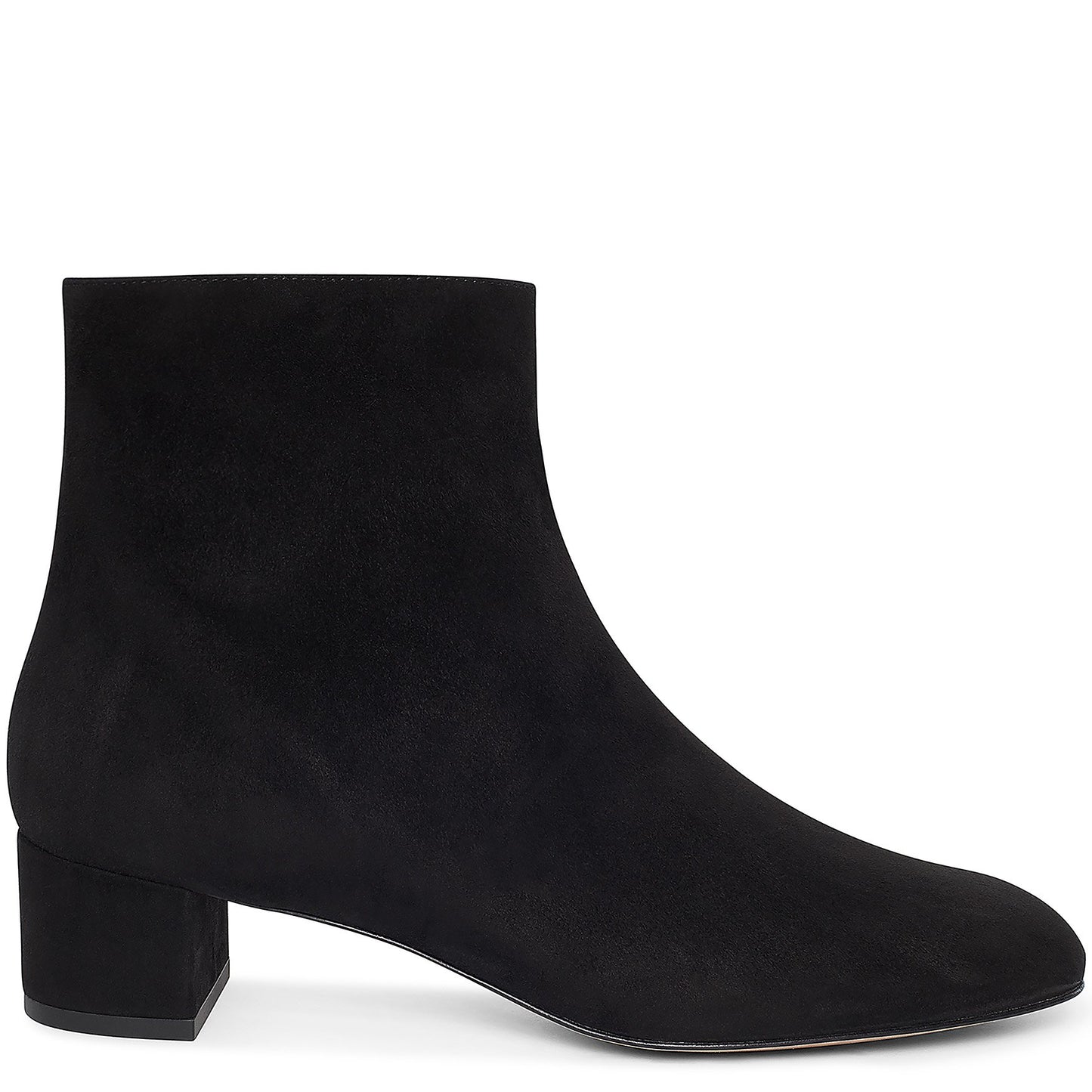 Suede 40mm Unlined Ankle Boot - Black