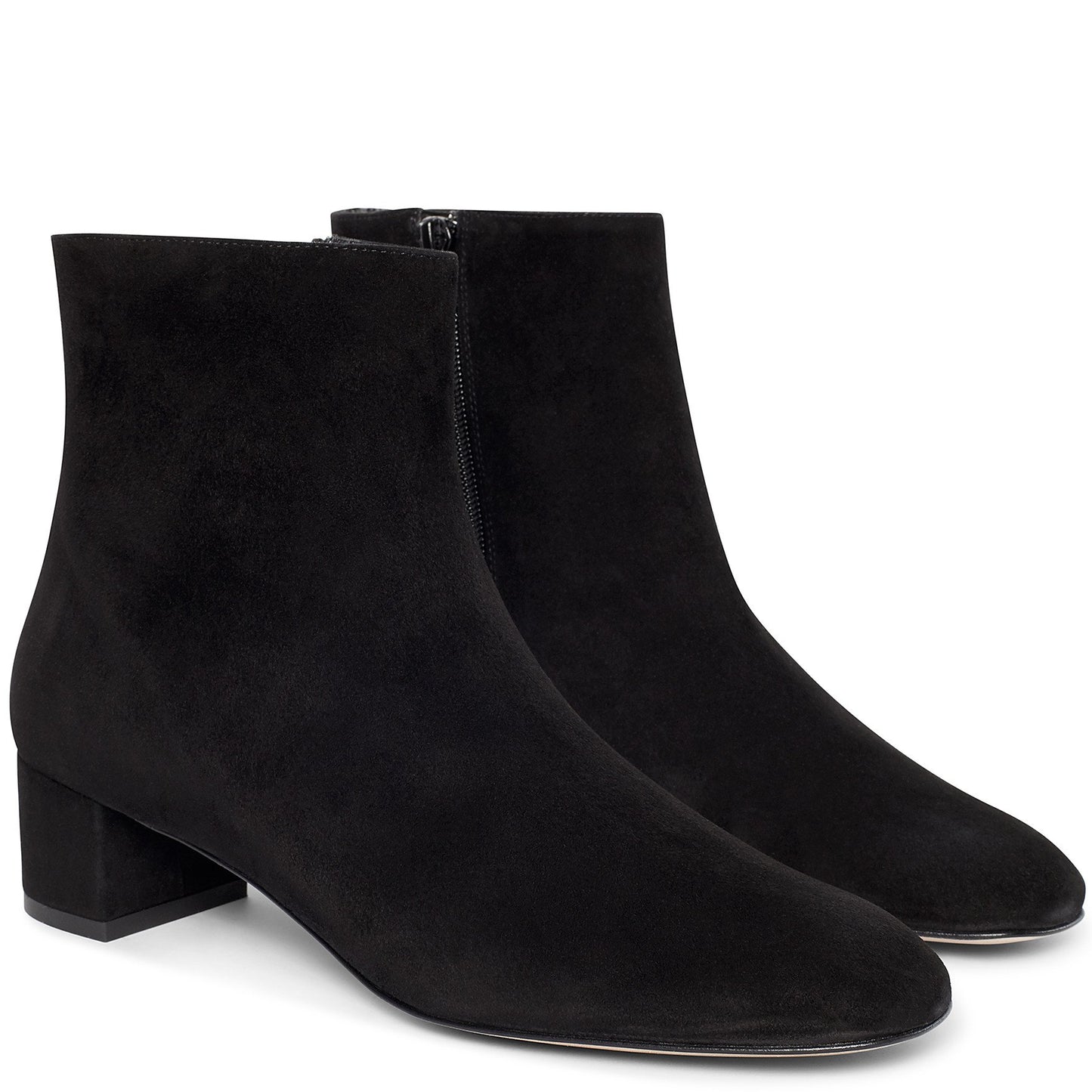 Suede 40mm Unlined Ankle Boot - Black - Mansur Gavriel. Designed in NYC, made in Italy.