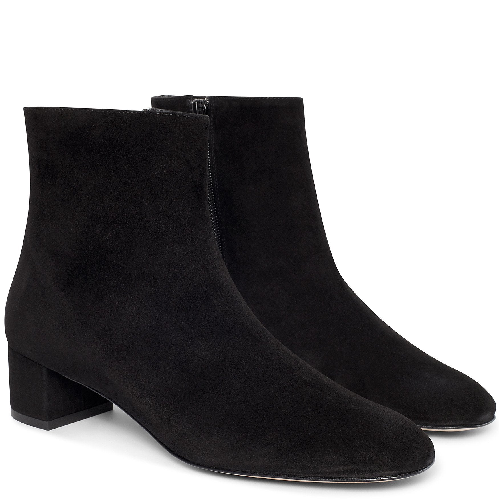 Suede 40mm Unlined Ankle Boot - Black - Mansur Gavriel. Designed in NYC, made in Italy.