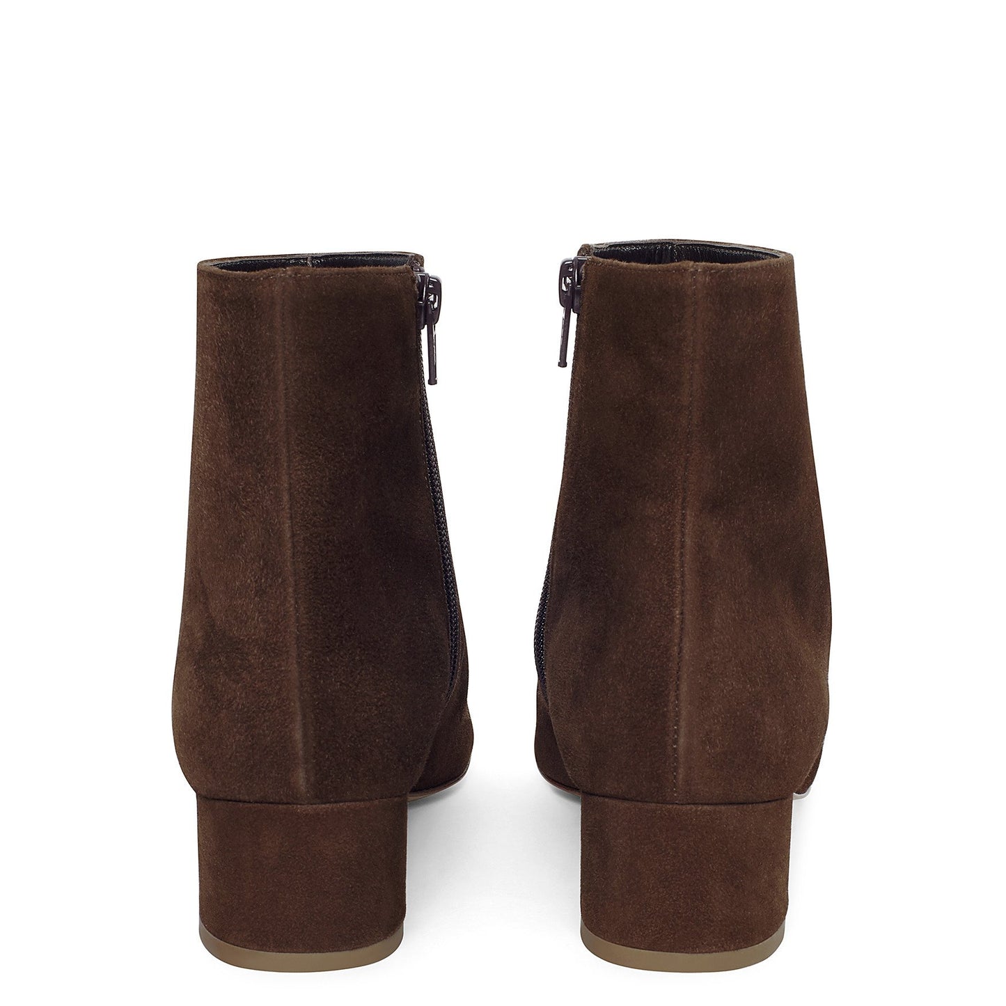 Suede 40mm Unlined Ankle Boot - Chocolate - Mansur Gavriel. Designed in NYC, made in Italy.