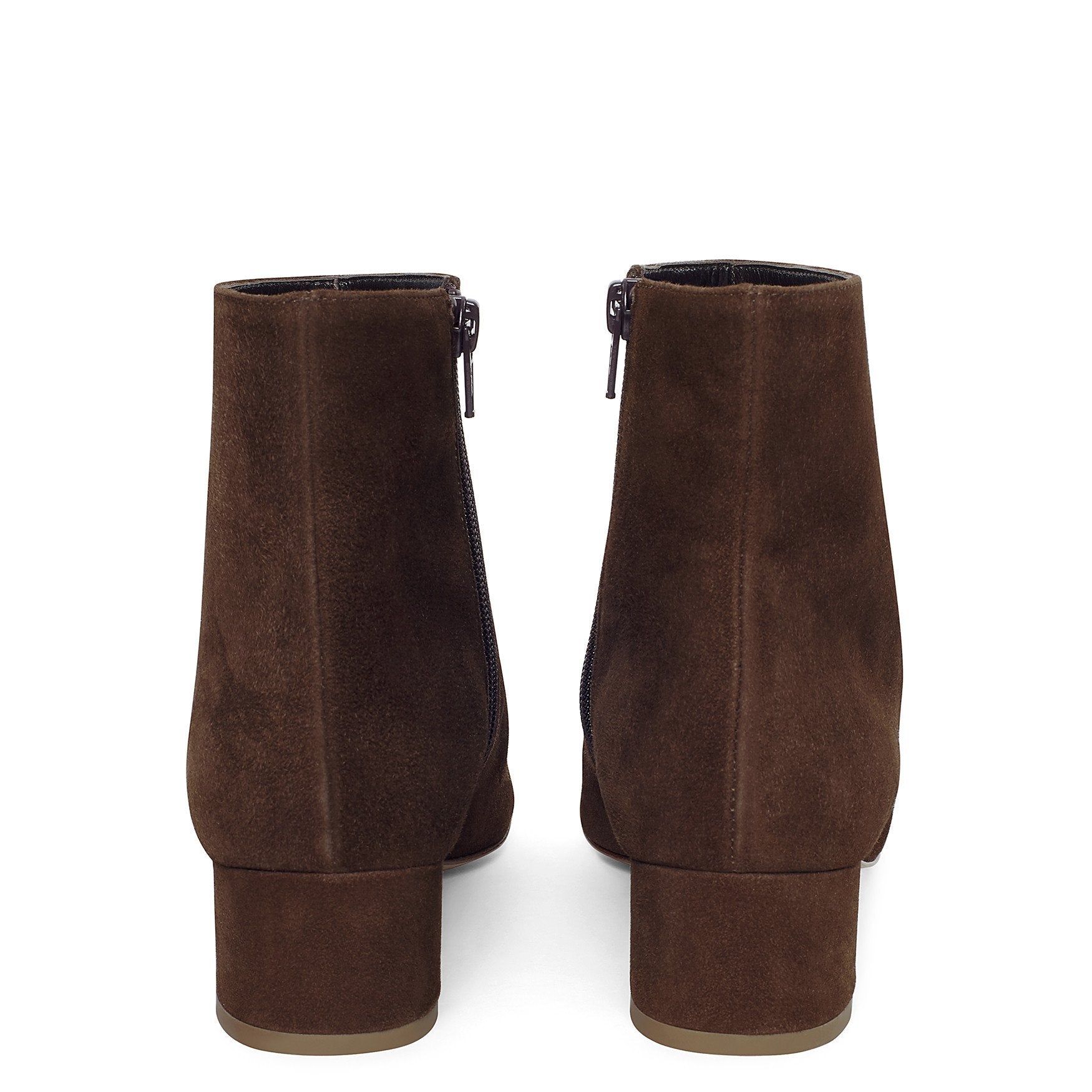 Suede 40mm Unlined Ankle Boot - Chocolate - Mansur Gavriel. Designed in NYC, made in Italy.