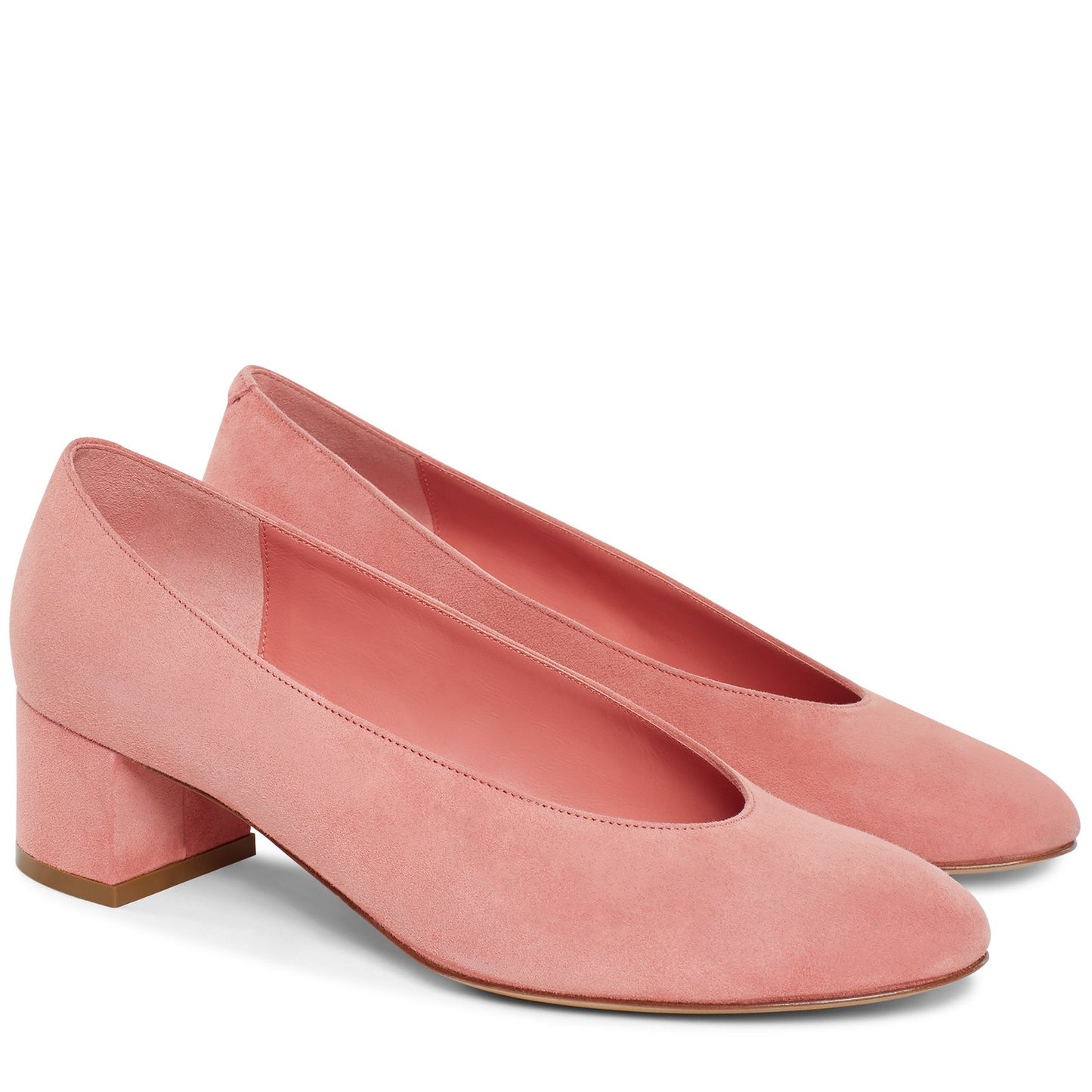 Suede 40mm Ballerina Pump - Blush - Mansur Gavriel. Designed in NYC, made in Italy.
