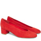 Suede 40mm Ballerina Pump - Flamma - Mansur Gavriel. Designed in NYC, made in Italy.