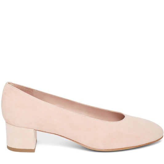 Suede 40mm Ballerina Pump - Rosa