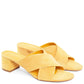 Suede 40mm Crossover Sandal - Sun - Mansur Gavriel. Designed in NYC, made in Italy.