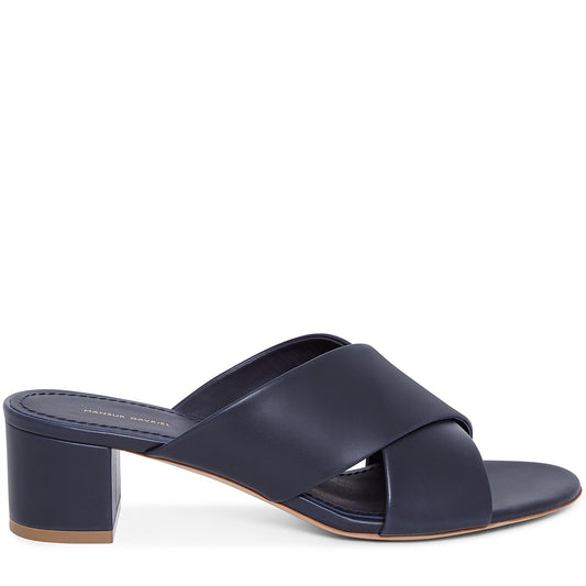 Calf 40mm Crossover Sandal - Blu