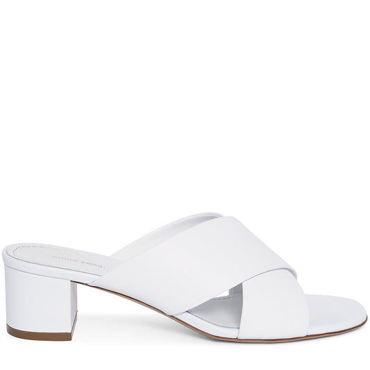 Lamb 40mm Crossover Sandal - White
