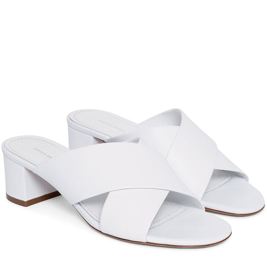 Lamb 40mm Crossover Sandal - White