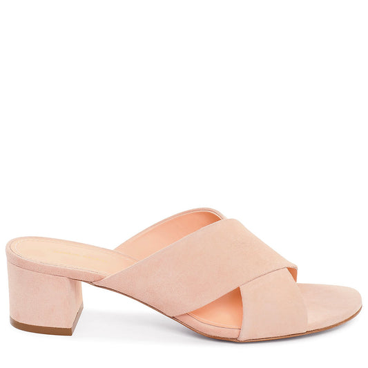 Suede 40mm Crossover Sandal - Rosa