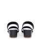 Calf 40mm Double Strap Sandal - Black - Mansur Gavriel. Designed in NYC, made in Italy.