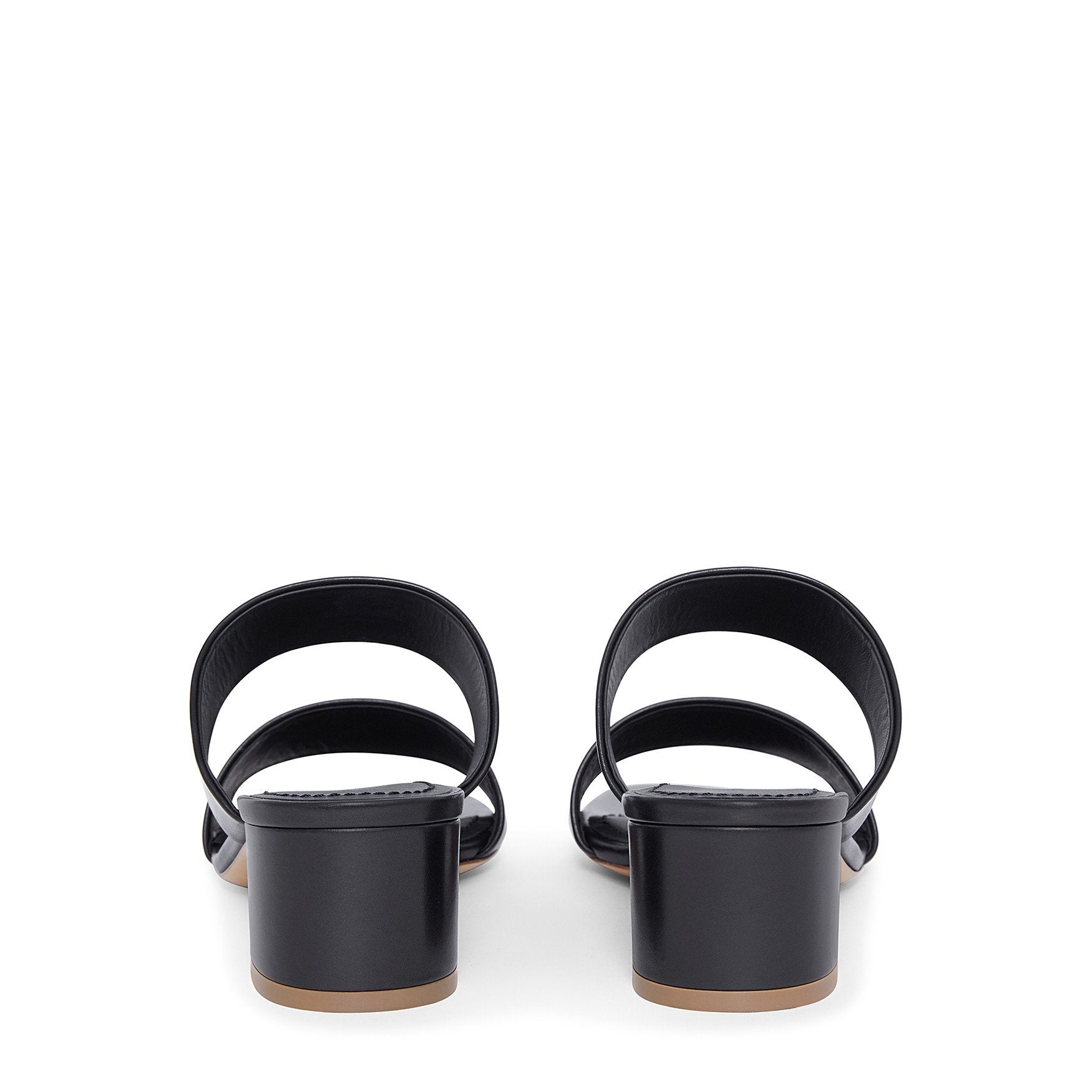 Calf 40mm Double Strap Sandal - Black - Mansur Gavriel. Designed in NYC, made in Italy.